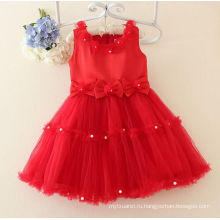 красный горячая распродажа платье для возраста 3-8 г/вечеринка детские платья оптом горячий новый бисером милая платья школьные вечеринки